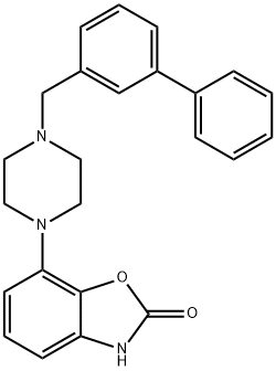 7-[4-[(3-phenylphenyl)methyl]piperazin-1-yl]-3H-benzooxazol-2-one Structure