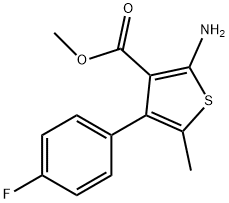 2-AMINO-4-(4-FLUORO-PHENYL)-5-METHYL-THIOPHENE-3-CARBOXYLIC ACID METHYL ESTER Struktur