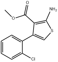 2-氨基-4-(2-氯苯基)噻吩-3-甲酸甲酯 结构式