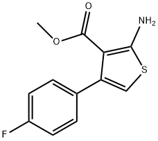 甲基2-氨基-4-(4-氟苯基)噻吩-3-甲酸酯 结构式