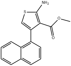 2-アミノ-4-(1-ナフチル)チオフェン-3-カルボン酸メチル 化学構造式