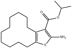14-氨基-13-硫二环[10.3.0]十五-1(12),14-双烯-15-羧酸异丙酯 结构式