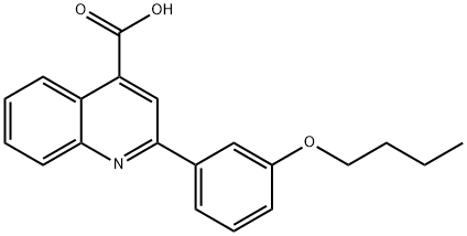 2-(3-ブトキシフェニル)キノリン-4-カルボン酸 化学構造式