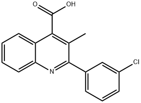 2-(3-氯苯基)-3-甲基喹啉-4-羧酸, 350997-46-5, 结构式