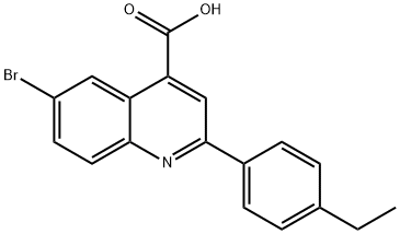6-ブロモ-2-(4-エチルフェニル)キノリン-4-カルボン酸 化学構造式