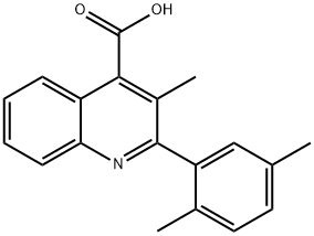 2-(2,5-ジメチルフェニル)-3-メチルキノリン-4-カルボン酸 化学構造式
