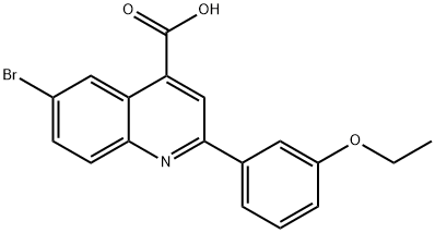 6-ブロモ-2-(3-エトキシフェニル)キノリン-4-カルボン酸 化学構造式