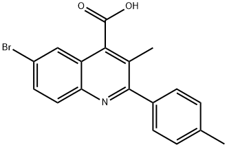 6-ブロモ-3-メチル-2-P-トリルキノリン-4-カルボン酸 化学構造式