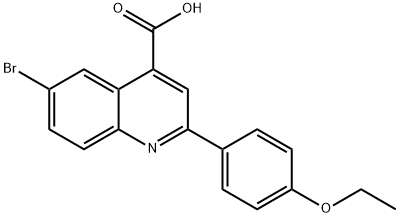 6-ブロモ-2-(4-エトキシフェニル)キノリン-4-カルボン酸 化学構造式