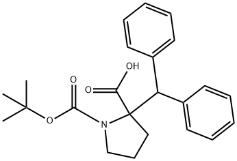 BOC-<ALPHA>-(DIPHENYLMETHYL)-DL-PRO-OH Structure