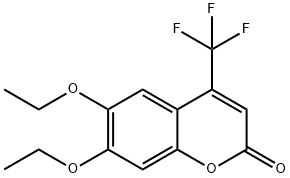 6,7-Diethoxy-4-(trifluoromethyl)coumarin Struktur