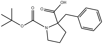 BOC-<ALPHA>-BENZYL-DL-PRO-OH Structure
