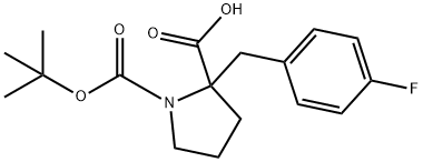 BOC-<ALPHA>-(4-FLUORBENZYL)-DL-PRO-OH Structure