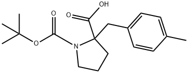 BOC-<ALPHA>-(4-METHYLBENZYL)-DL-PRO-OH Structure