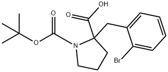 BOC-<ALPHA>-(2-BROMBENZYL)-DL-PRO-OH Structure