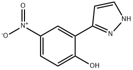 3-(2-ヒドロキシ-5-ニトロフェニル)ピラゾール 化学構造式