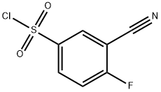 4-フルオロ-3-シアノベンゼンスルホニルクロリド 化学構造式