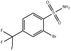 2-ブロモ-4-トリフルオロメチルベンゼンスルホンアミド 化学構造式