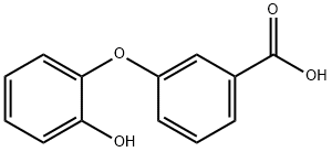 3-(2-ヒドロキシフェノキシ)安息香酸 化学構造式