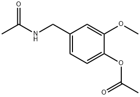 4-(乙酰氨基甲基)-2-甲氧苯基醋酸盐, 35103-38-9, 结构式