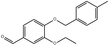 3-エトキシ-4-[(4-メチルベンジル)オキシ]ベンズアルデヒド 化学構造式