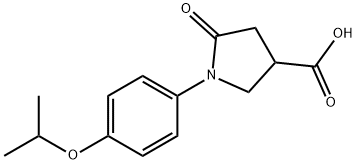 1-(4-イソプロポキシフェニル)-5-オキソピロリジン-3-カルボン酸 化学構造式