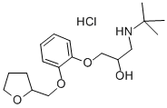 tert-butyl[2-hydroxy-3-[2-[(tetrahydro-2-furyl)methoxy]phenoxy]propyl]ammonium chloride Structure