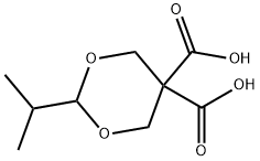 2-(1-Methylethyl)-1,3-dioxane-5,5-dicarboxylic Acid Structure
