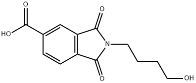 2-(4-HYDROXY-BUTYL)-1,3-DIOXO-2,3-DIHYDRO-1 H-ISOINDOLE-5-CARBOXYLIC ACID Structure