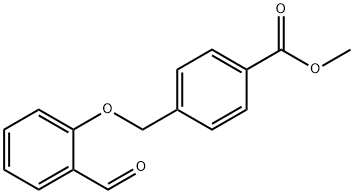 4-((2-ホルミルフェノキシ)メチル)安息香酸メチル 化学構造式