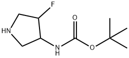 Carbamic acid, (4-fluoro-3-pyrrolidinyl)-, 1,1-dimethylethyl ester (9CI)