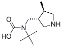 Carbamic acid, [[(3R,4R)-4-methyl-3-pyrrolidinyl]methyl]-, 1,1-dimethylethyl Struktur