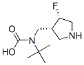 Carbamic acid, [[(3R,4S)-4-fluoro-3-pyrrolidinyl]methyl]-, 1,1-dimethylethyl Struktur