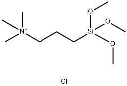 N,N,N-トリメチル-3-(トリメトキシシリル)-1-プロパンアミニウム·クロリド 化学構造式