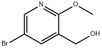 (5-ブロモ-2-メトキシピリジン-3-イル)メタノール 化学構造式