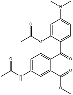 4'-ACETAMIDO-2-ACETOXY-4-DIMETHYLAMINO-2'-METHOXYCARBONYL-BENZOPHENONE Structure
