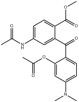 5'-ACETAMIDO-2-ACETOXY-4-DIMETHYLAMINO-2'-METHOXYCARBONYL-BENZOPHENONE Struktur
