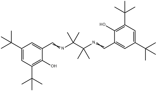 N,N'-ビス(3,5-ジ-tert-ブチルサリチリデン)-1,1,2,2-テトラメチルエチレンジアミン 化学構造式