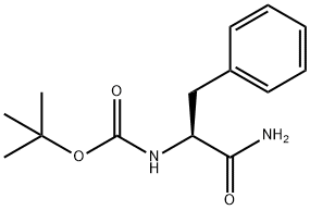 N-叔丁氧羰基-L-苯丙氨酰胺,35150-06-2,结构式