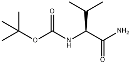 N-叔丁氧羰基-L-缬氨酰胺, 35150-08-4, 结构式