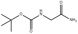 N-(tert-ブトキシカルボニル)グリシンアミド 化学構造式