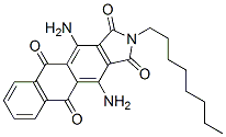 4,11-ジアミノ-2-オクチル-1H-ナフト[2,3-f]イソインドール-1,3,5,10(2H)-テトラオン 化学構造式