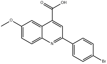 2-(4-BROMO-PHENYL)-6-METHOXY-QUINOLINE-4-CARBOXYLIC ACID Struktur