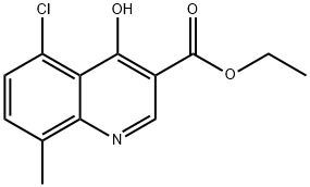 5-CHLORO-4-HYDROXY-8-METHYLQUINOLINE-3-CARBOXYLIC ACID ETHYL ESTER Struktur