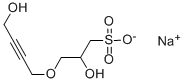 2-ヒドロキシ-3-[(4-ヒドロキシ-2-ブチニル)オキシ]-1-プロパンスルホン酸ナトリウム 化学構造式