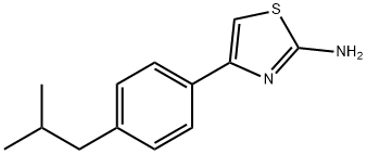 4-(4-イソブチルフェニル)-1,3-チアゾール-2-アミン 化学構造式