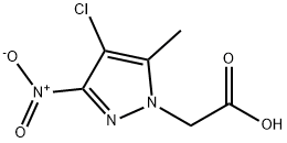 (4-Chloro-5-methyl-3-nitro-1H-pyrazol-1-yl)acetic acid Struktur