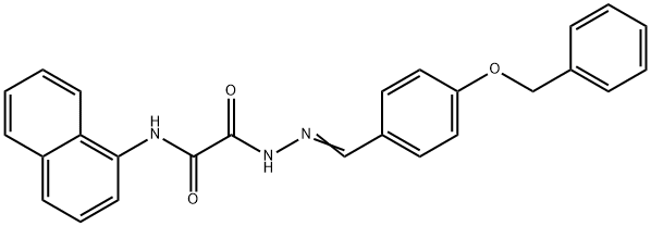 2-{2-[4-(benzyloxy)benzylidene]hydrazino}-N-(1-naphthyl)-2-oxoacetamide Struktur