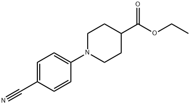 ETHYL 1-(4-CYANOPHENYL)-4-PIPERIDINECARBOXYLATE Struktur