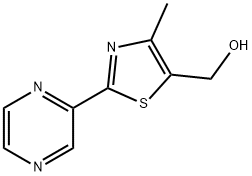 [4-METHYL-2-(2-PYRAZINYL)-1,3-THIAZOL-5-YL]METHANOL 化学構造式